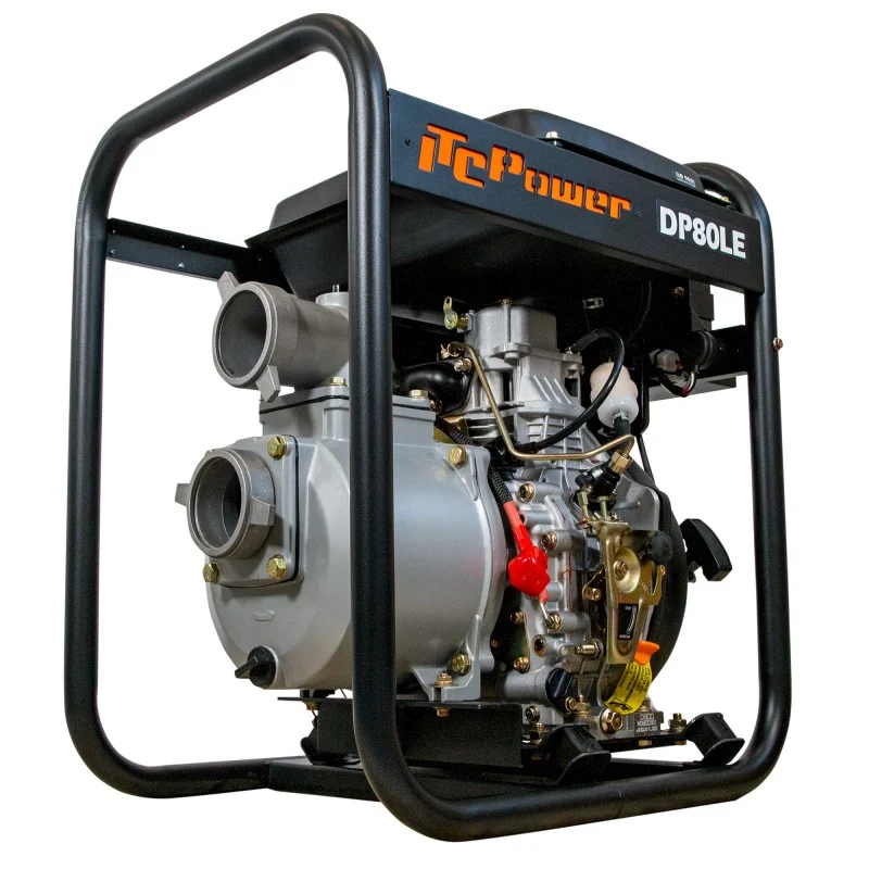 Motobomba Itc Power DP80LE diésel 6,0HP 61600 L/H