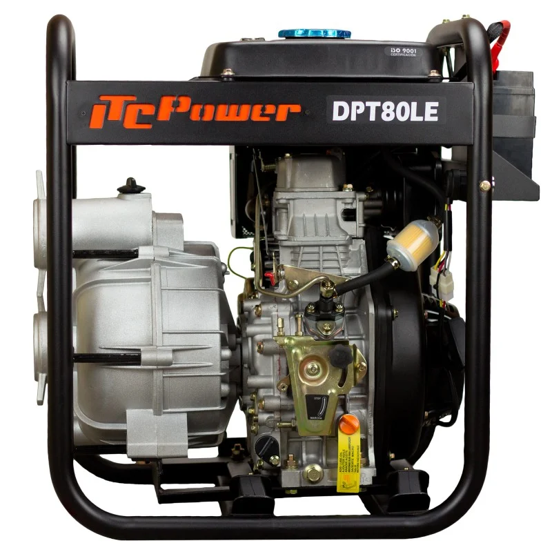 Motobomba Itc Power DPT80LE diésel aguas cargadas 67000 L/H