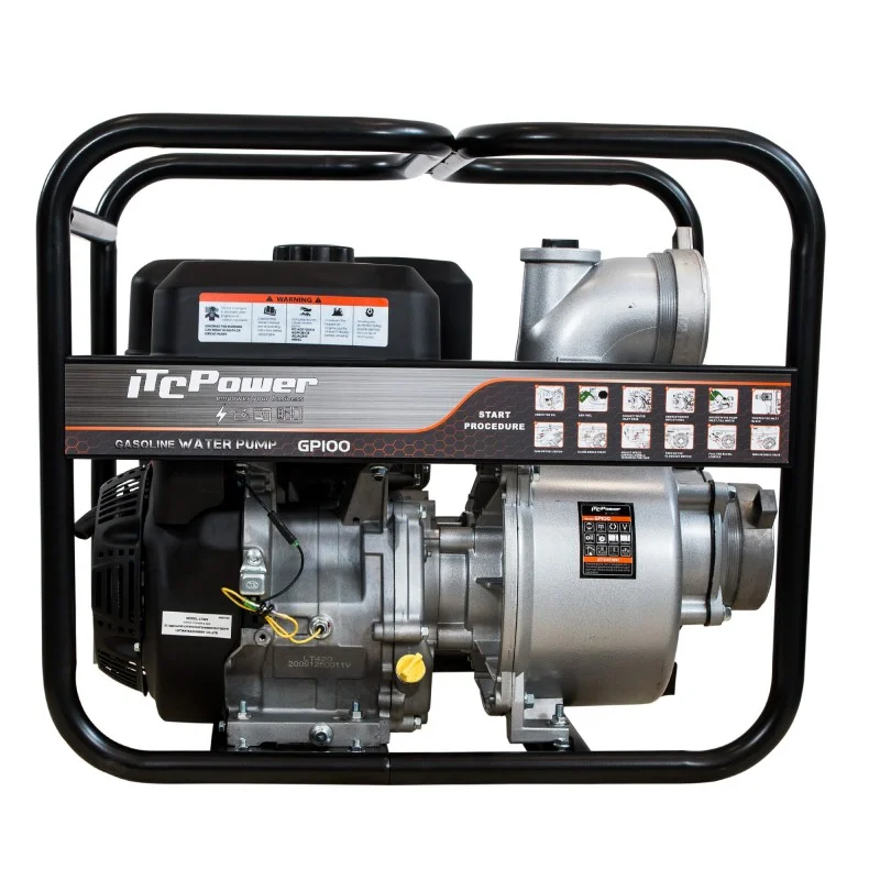 Motobomba Itc Power GP100 gasolina 9,0HP 100000 L/H para aguas limpias