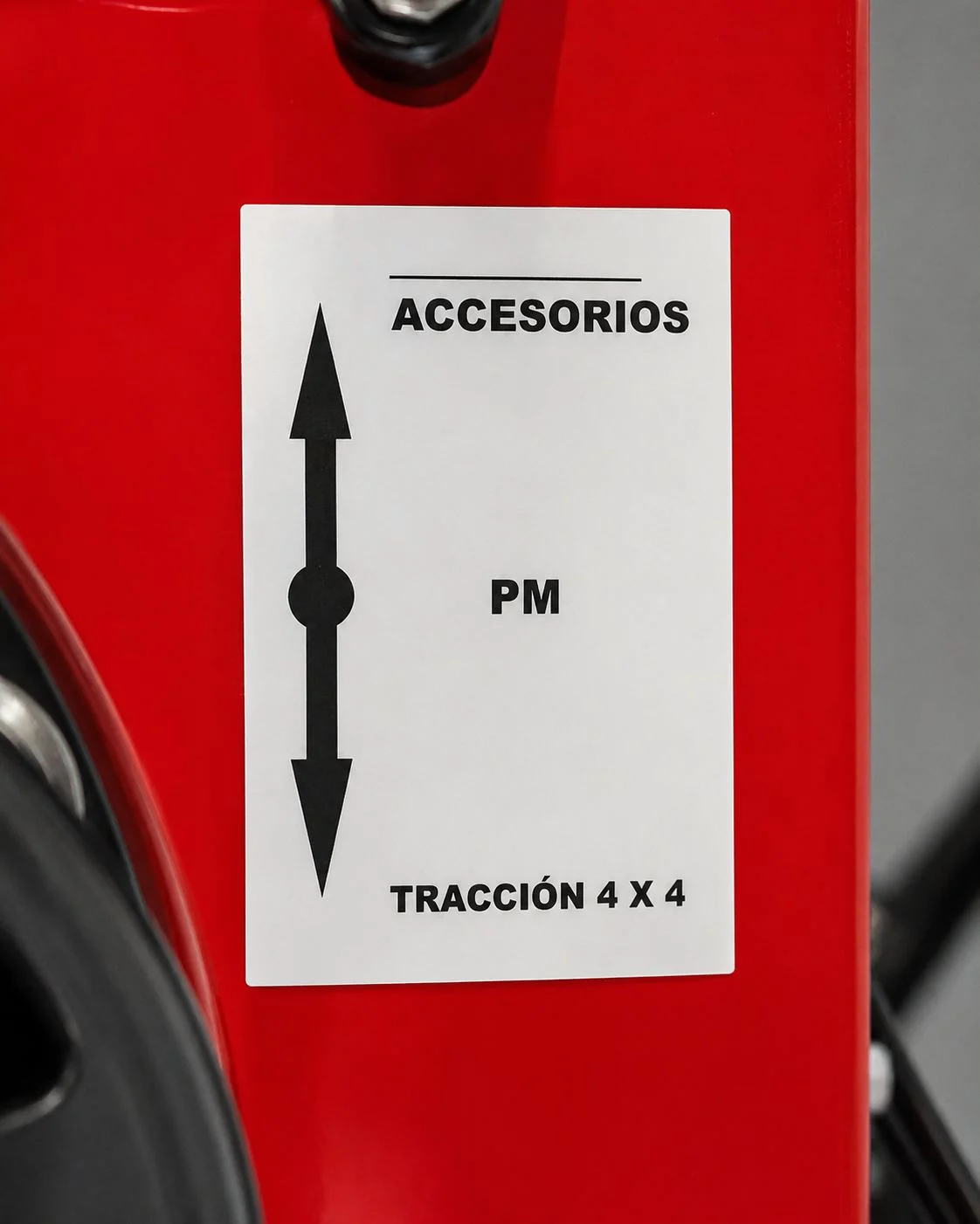 Indicador de dos velocidades de TDF sincronizada del Motocultor Roteco Serie Mid