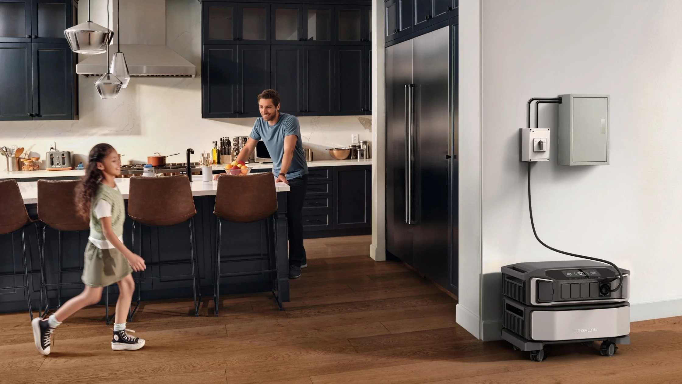 Inversor EcoFlow DELTA Pro Ultra alimentando electrodomésticos en casa