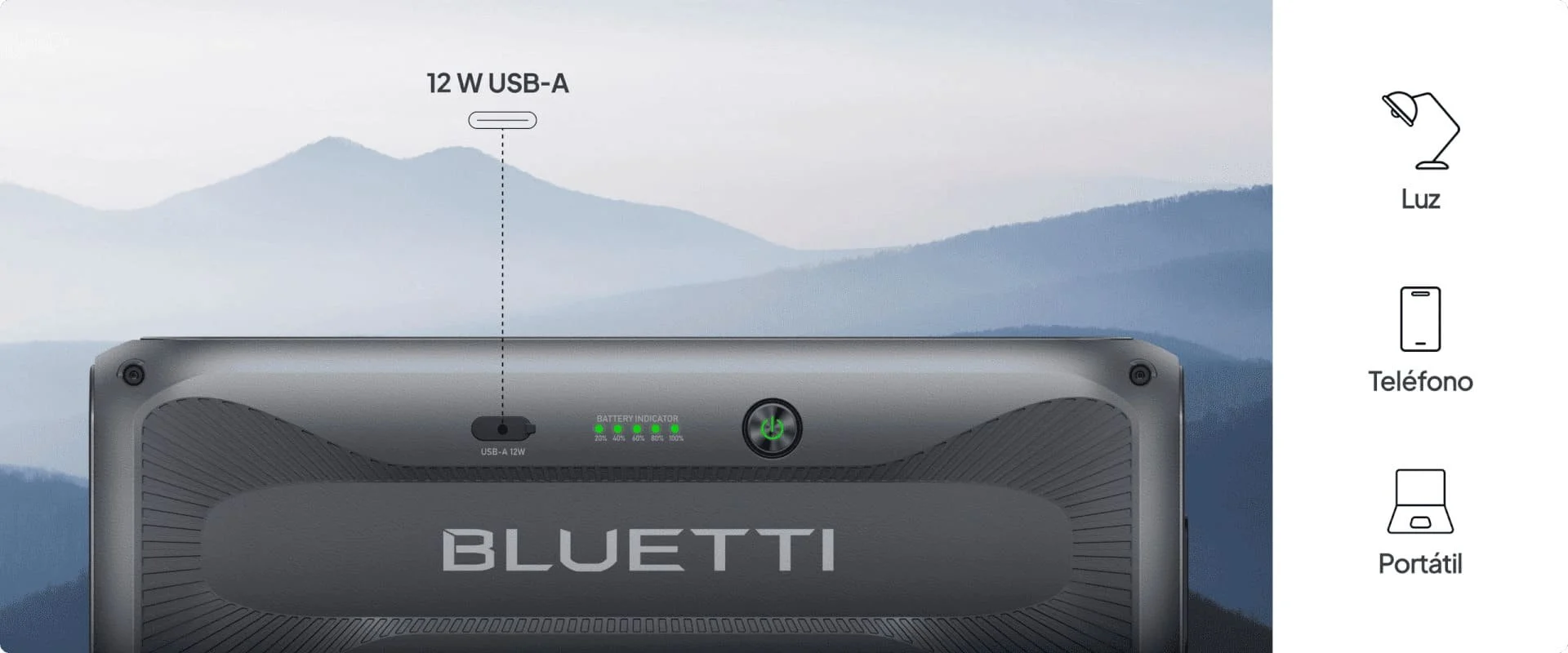 Fuentes de recarga de la batería BLUETTI B300K: red eléctrica, solar, coche y generador