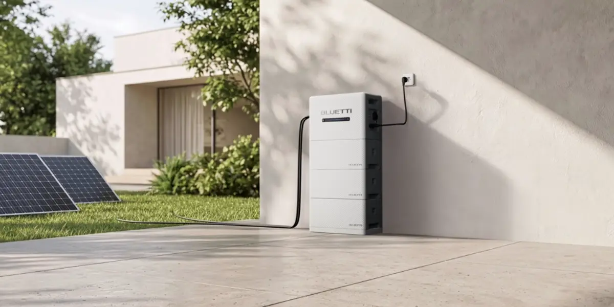 Kit Bluetti Balco 260 + BC260 instalado en una vivienda con paneles solares alimentando los equipos del hogar