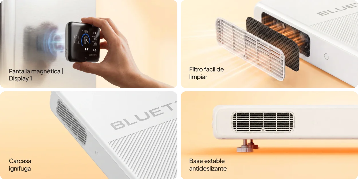 FridgePower diseñada para un uso interior seguro: materiales ignífugos, filtro lavable y protección de batería