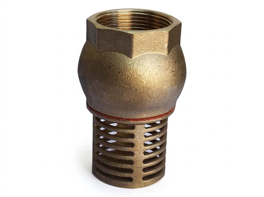Válvula de pie clásica metálica 3" para motobomba